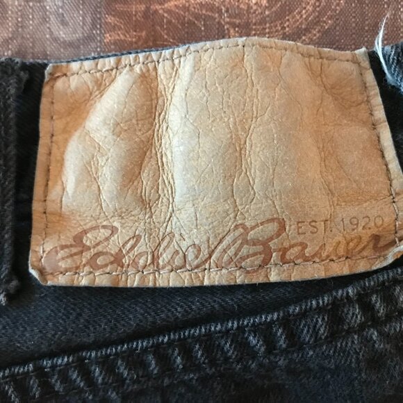 Men’s Hippie Patchwork Jeans, 36x30: Grunge Black Jeans with Gray Black Patches - Picture 9 of 10